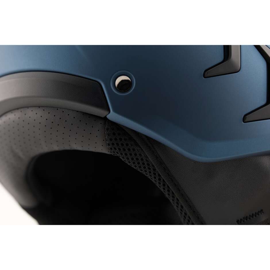 Casque Moto Jet Double Visière Blauer DJ-01 Mono Bleu Mat