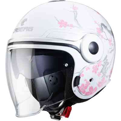 Casque moto Jet Motocubo Wasp blanc perle avec visière Vente en