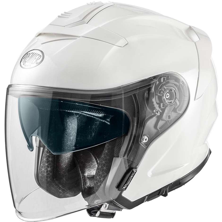 Casque Moto Jet en Fibre Premier JT5 U8 Blanc