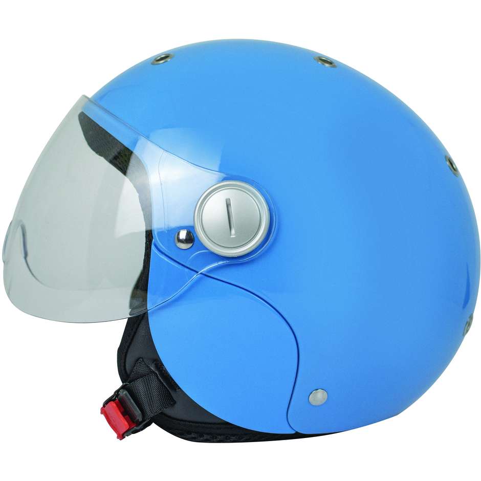 Casque Moto Jet Enfant Bhr 816 Bleu Bebe Opaque Vente En Ligne Outletmoto Eu