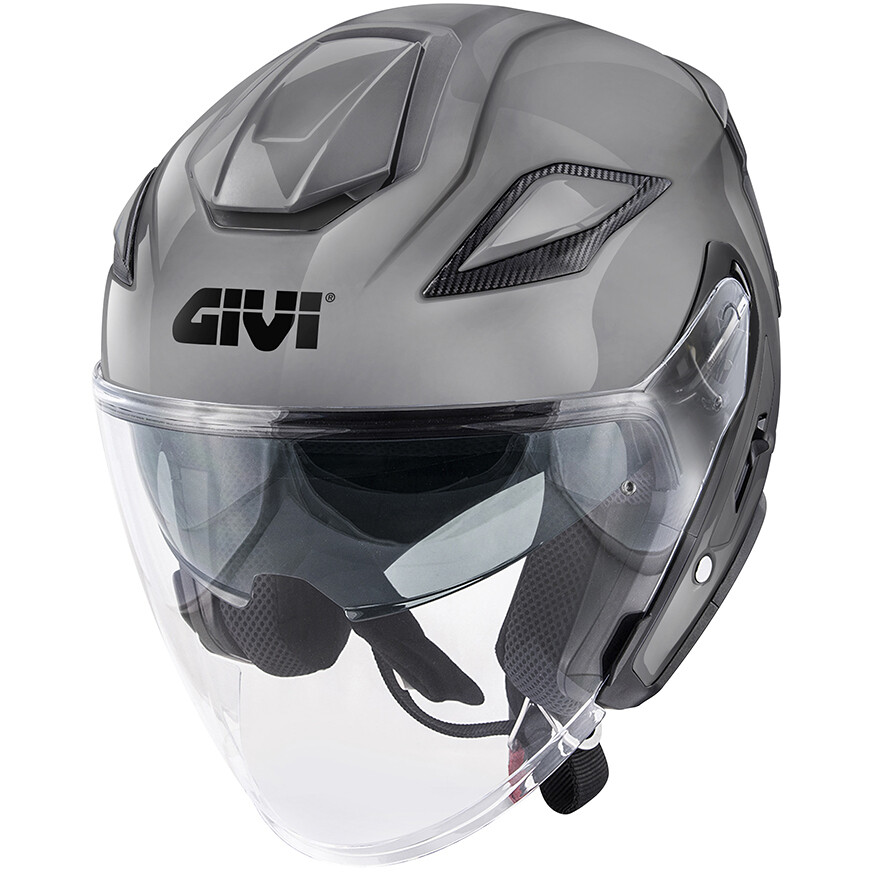 Casque Moto Jet Givi X29 FIBRE Gris Brillant