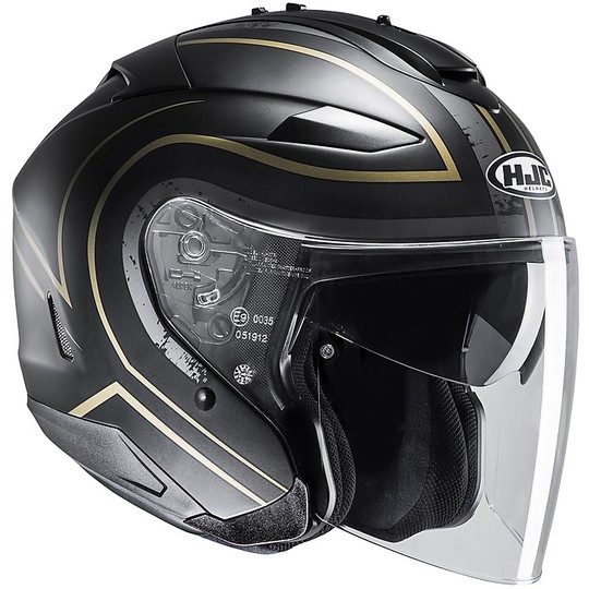 Casque Moto Jet HJC IS-33 II Apus MC9SF Noir Or