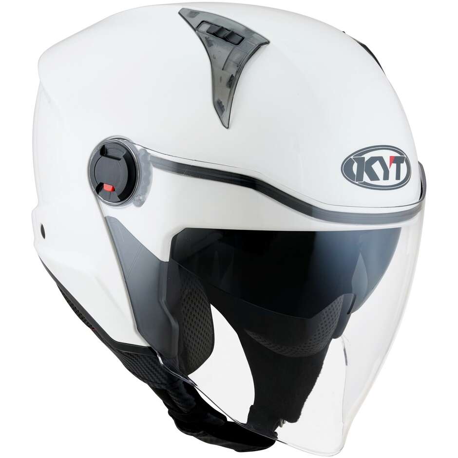 Casque Moto Jet KYT D-CITY PLAIN Blanc