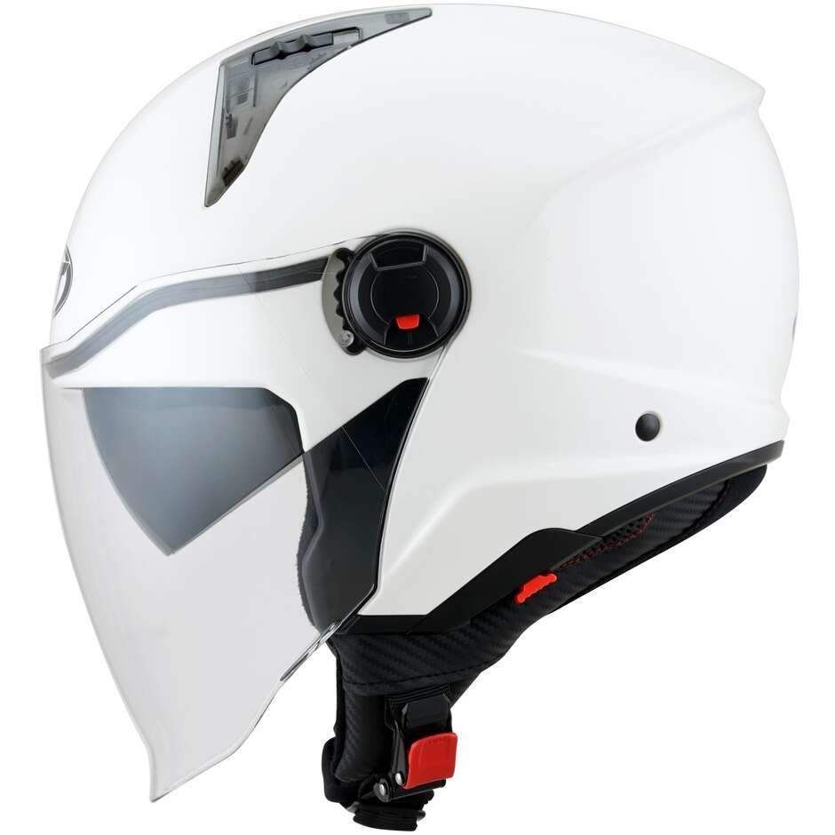 Casque Moto Jet KYT D-CITY PLAIN Blanc