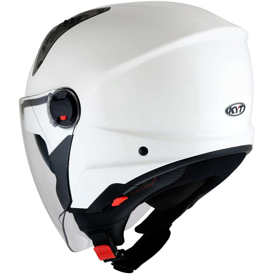 Casque Moto Jet KYT D-CITY PLAIN Blanc