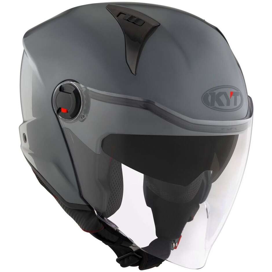 Casque Moto Jet KYT D-CITY PLAIN Gris