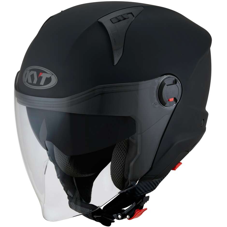 Casque Moto Jet KYT D-CITY PLAIN Noir Mat