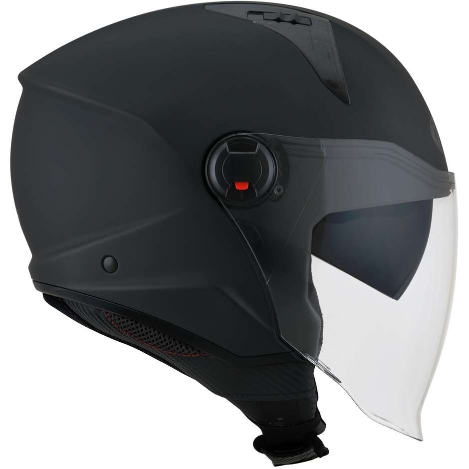 Casque Moto Jet KYT D-CITY PLAIN Noir Mat