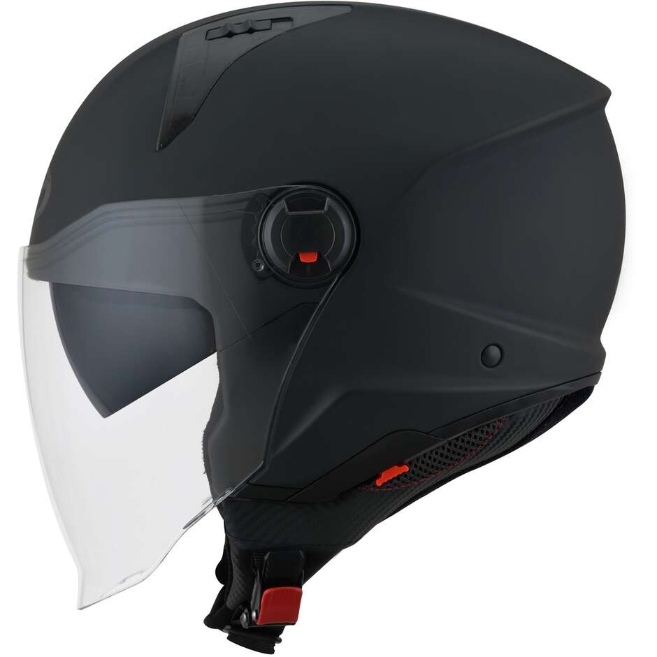 Casque Moto Jet KYT D-CITY PLAIN Noir Mat
