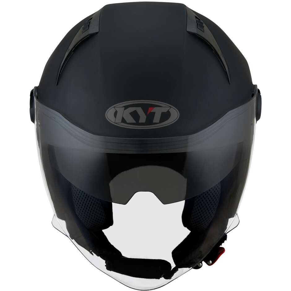 Casque Moto Jet KYT D-CITY PLAIN Noir Mat