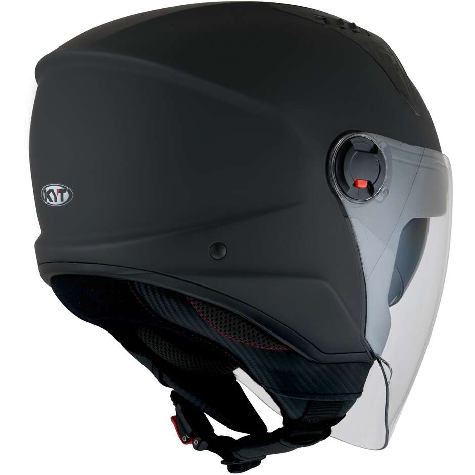 Casque Moto Jet KYT D-CITY PLAIN Noir Mat