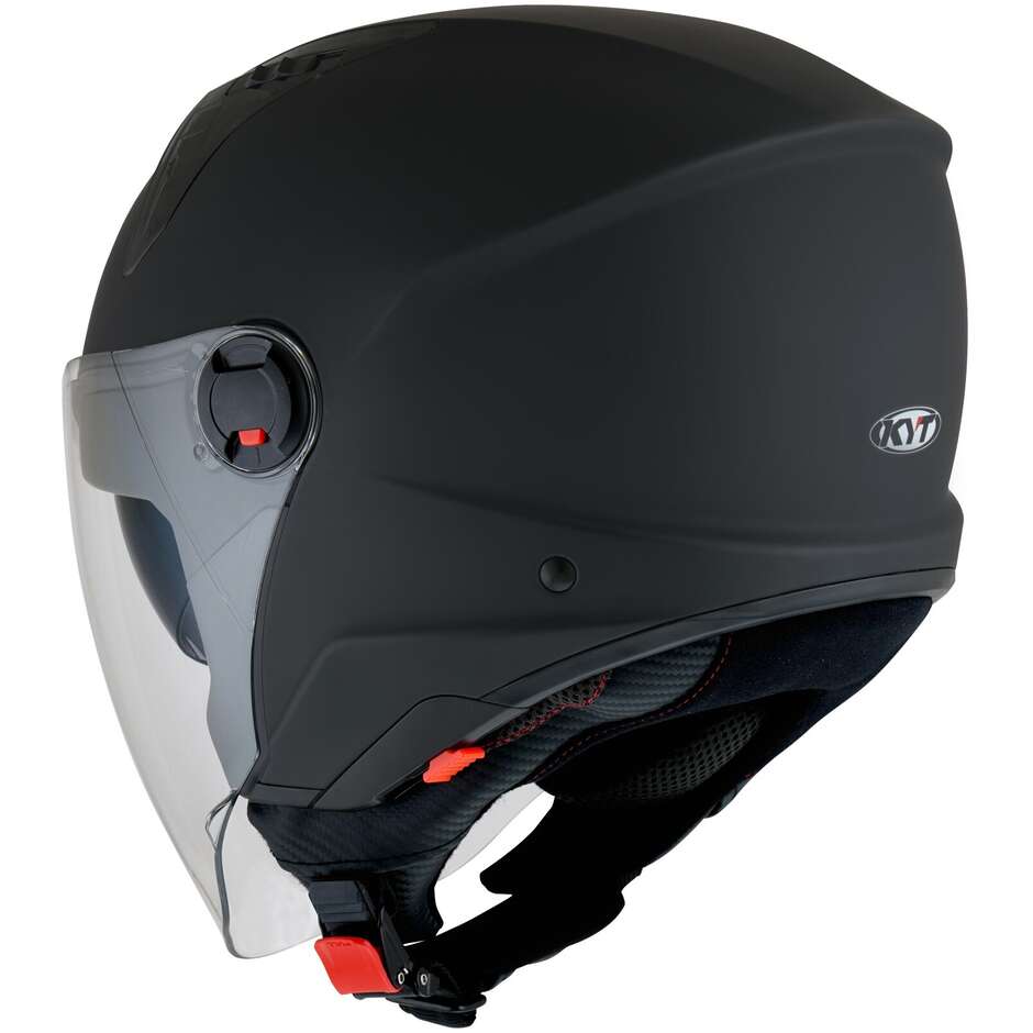 Casque Moto Jet KYT D-CITY PLAIN Noir Mat