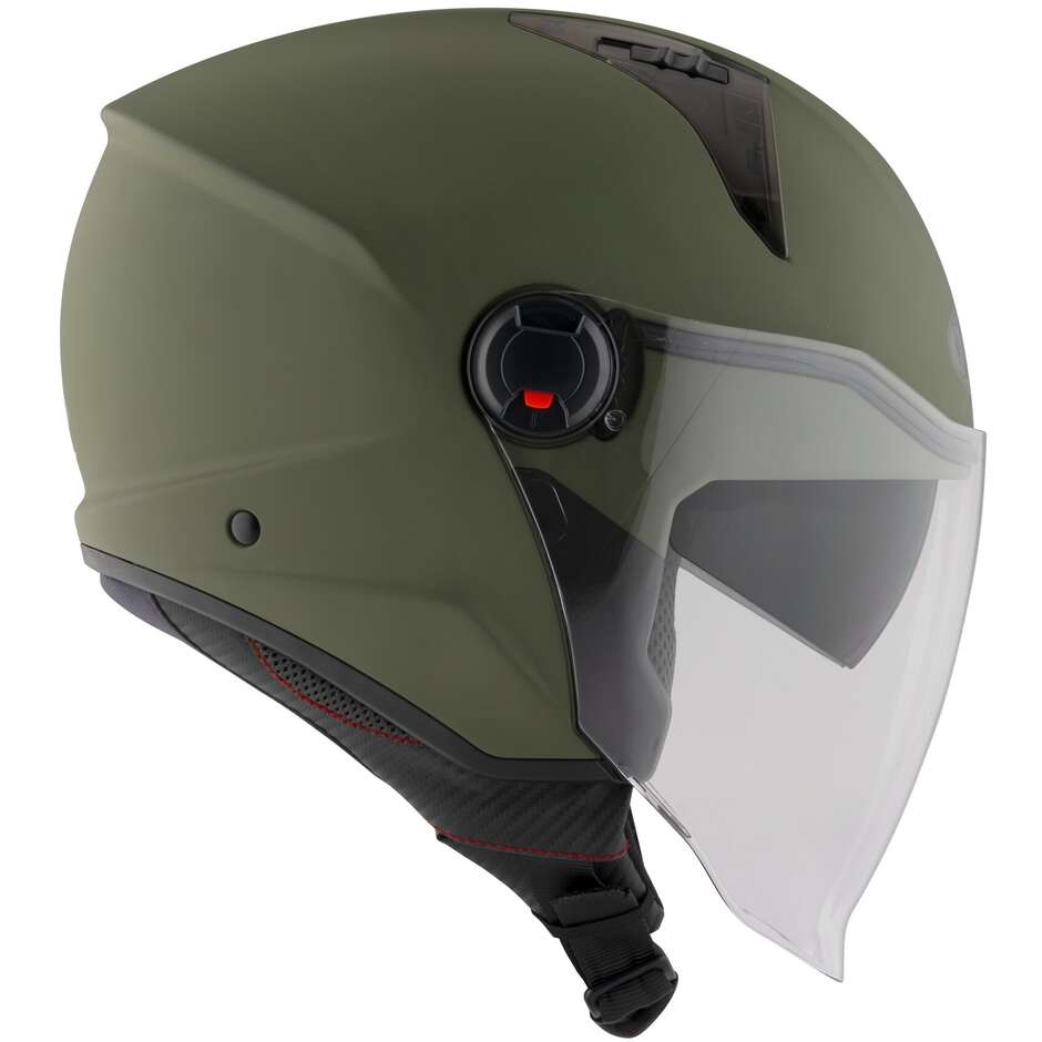 Casque Moto Jet KYT D-CITY PLAIN Vert Militaire