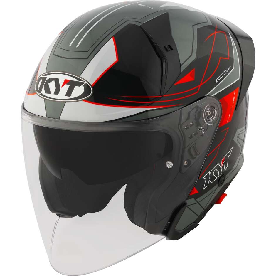 Casque Moto Jet Kyt TTR-JET LED Noir Gris