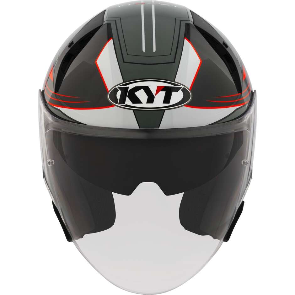 Casque Moto Jet Kyt TTR-JET LED Noir Gris