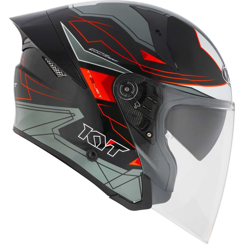 Casque Moto Jet Kyt TTR-JET LED Noir Gris