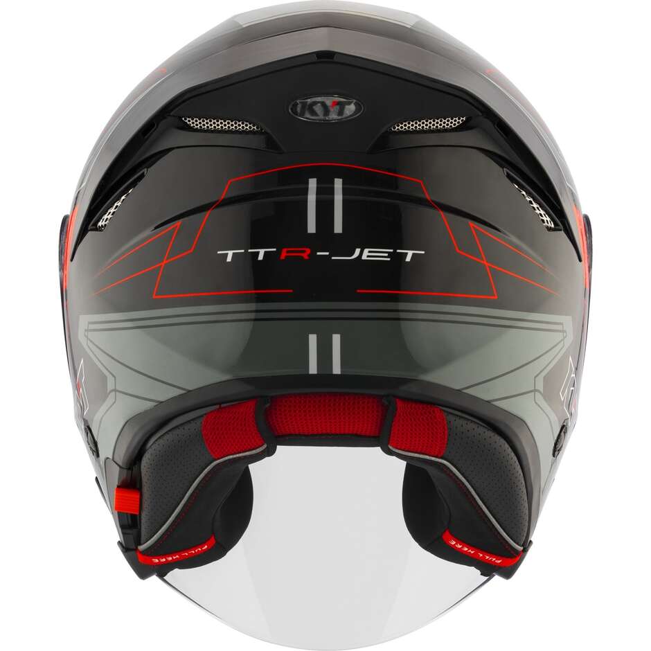 Casque Moto Jet Kyt TTR-JET LED Noir Gris