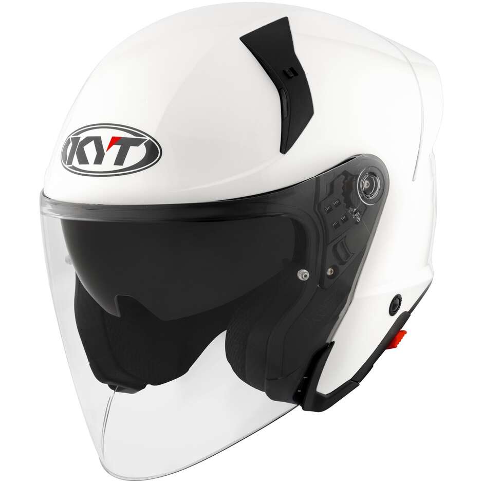 Casque moto jet KYT TTR-JET PLAIN Blanc