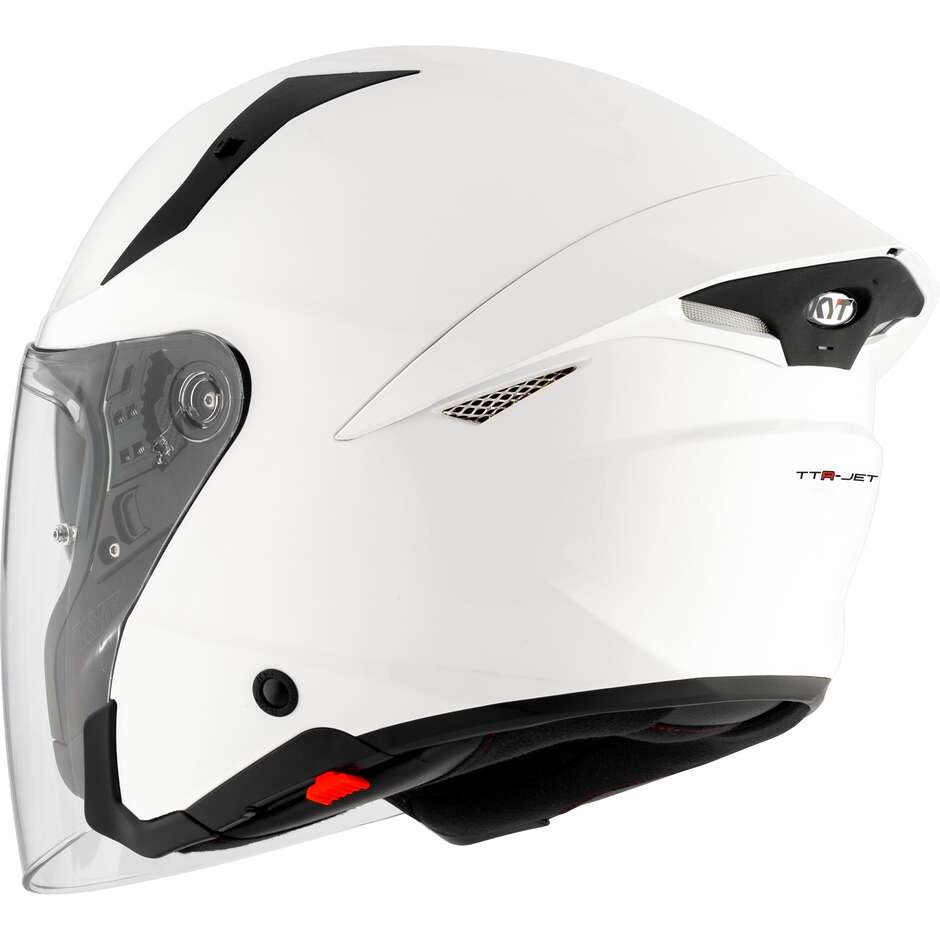 Casque moto jet KYT TTR-JET PLAIN Blanc