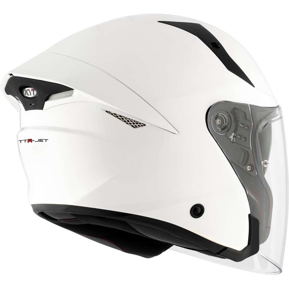 Casque moto jet KYT TTR-JET PLAIN Blanc