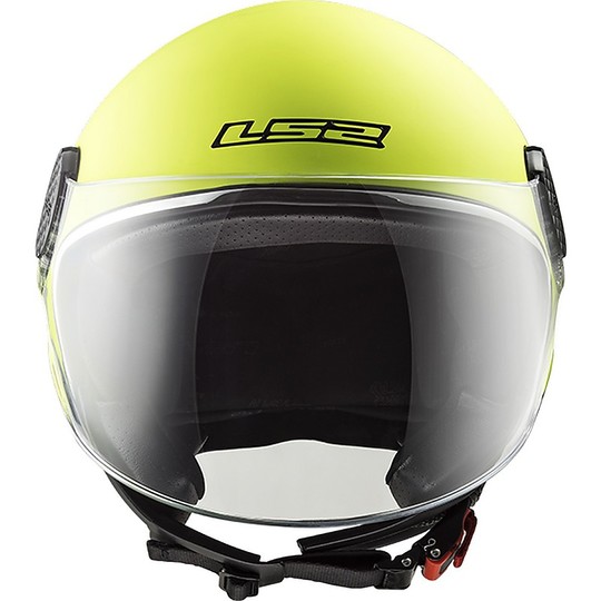 Casque Moto Jet Ls2 OF558 SPHERE LUX Solid Yellow Fluo + Smoked Visor