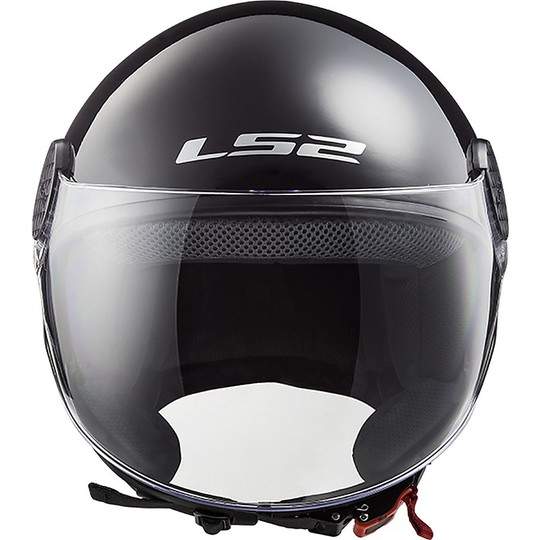 Casque Moto Jet Ls2 OF558 SPHERE Solid Glossy Black