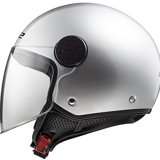 Casque Moto Jet Ls2 OF558 SPHERE Solid Silver