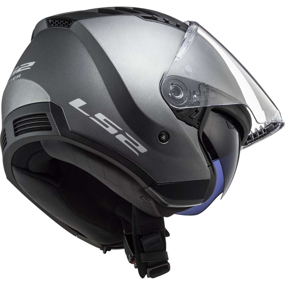 Casque Moto Jet Ls2 OF600 COPTER II Titane Mat