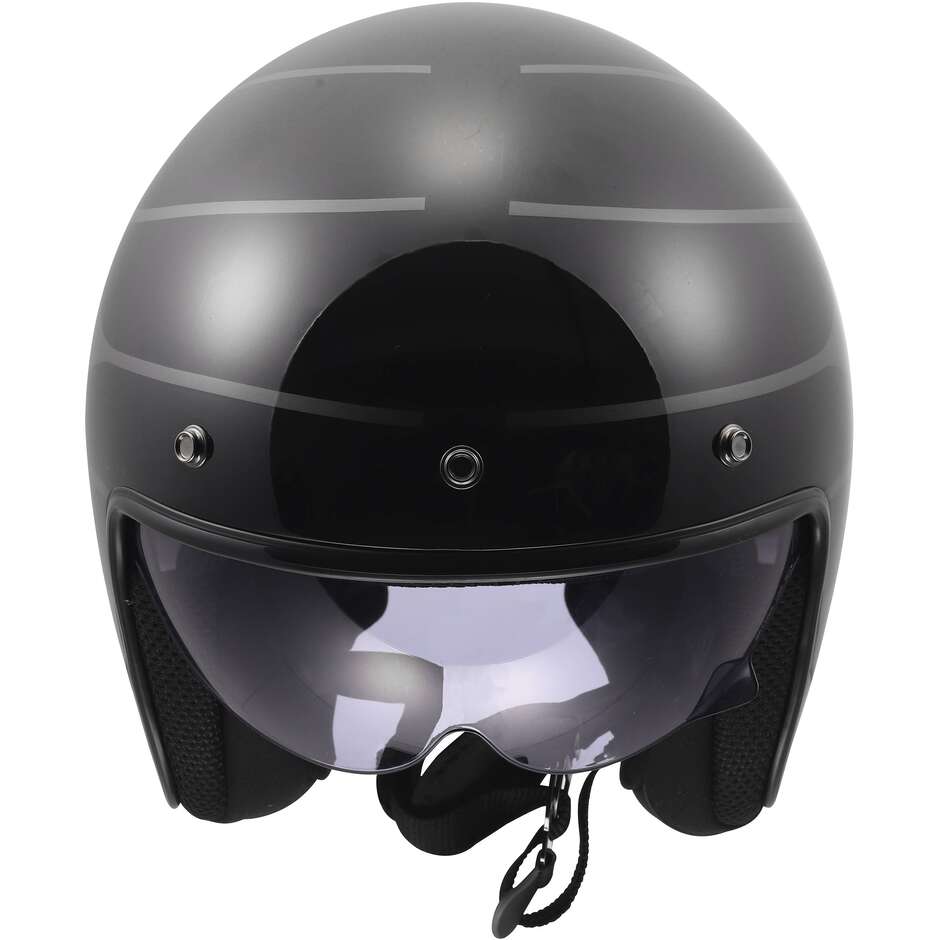 Casque moto jet LS2 OF601 BOB II COSMIC noir gris
