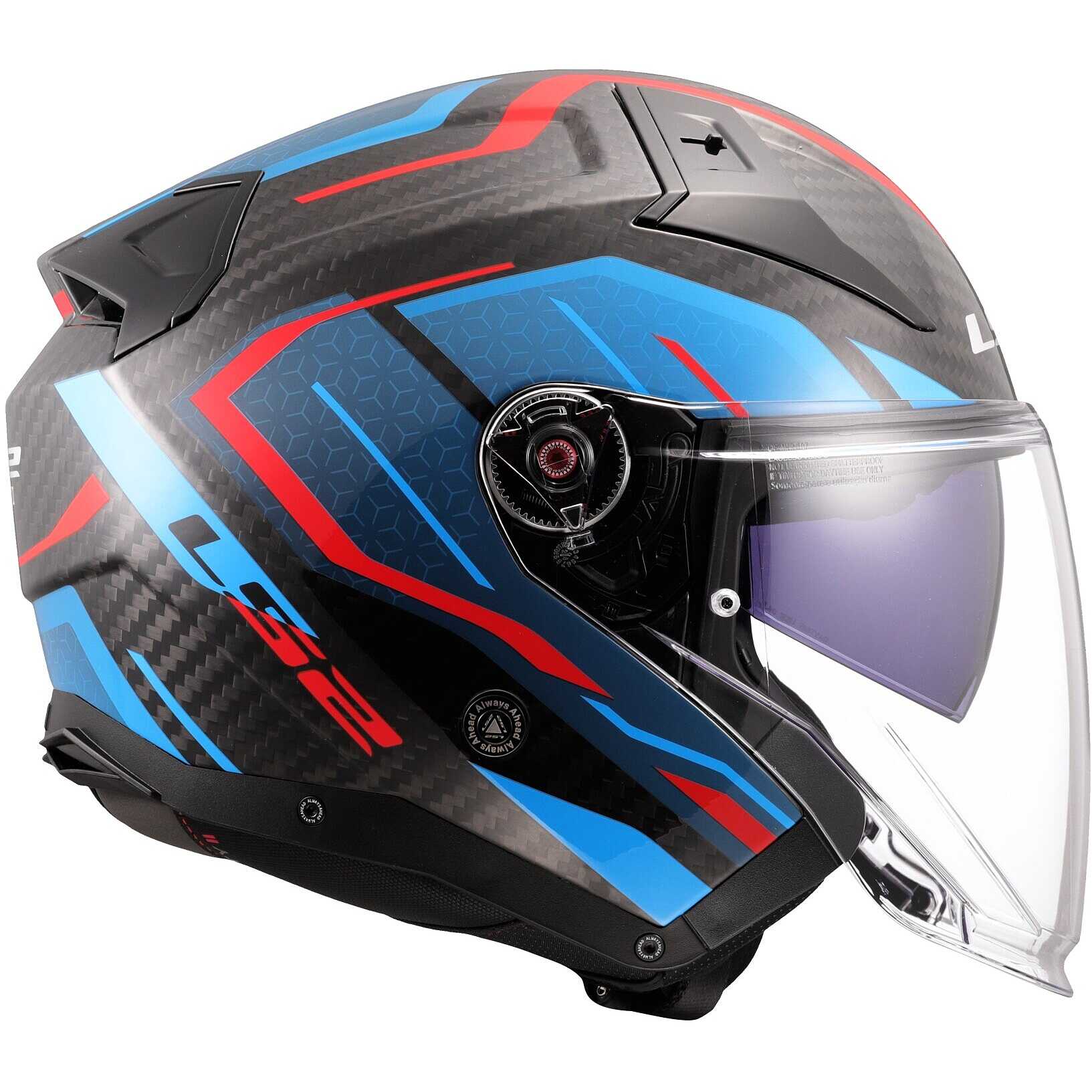 Casque Moto Jet LS2 OF603 INFINITY 2 CARBON URUS Bleu Rouge Vente En casque-moto-jet-ls2-of603-infinity-2-carbon-urus-bleu-rouge-vente-en