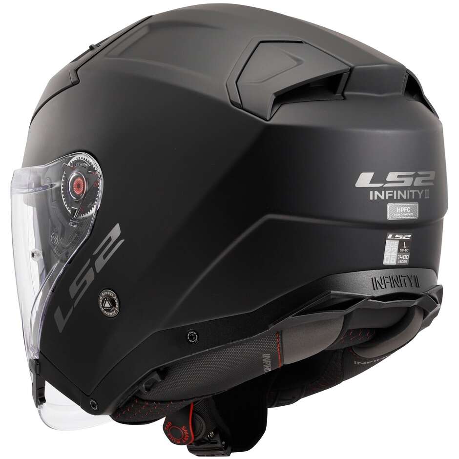 Casque Moto Jet Ls2 OF603 INFINITY 2 Solid Matt Black