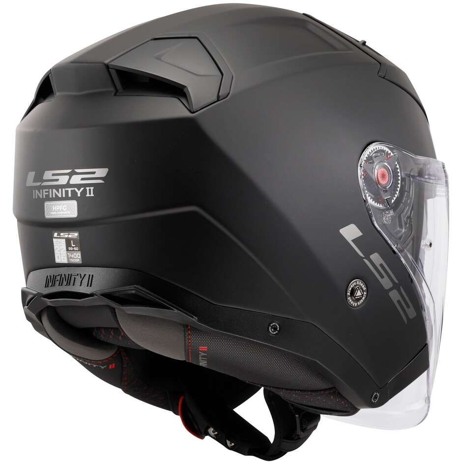 Casque Moto Jet Ls2 OF603 INFINITY 2 Solid Matt Black