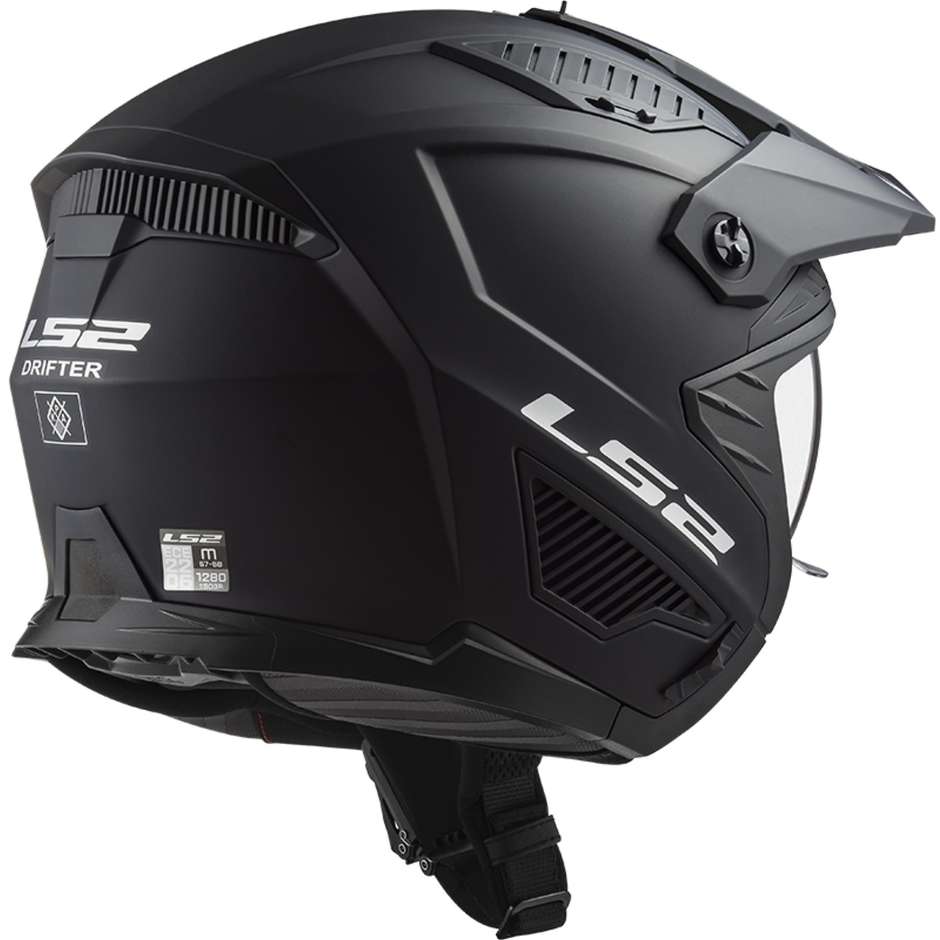Casque Moto Jet Ls2 OF606 DRIFTER SOLID Noir Mat