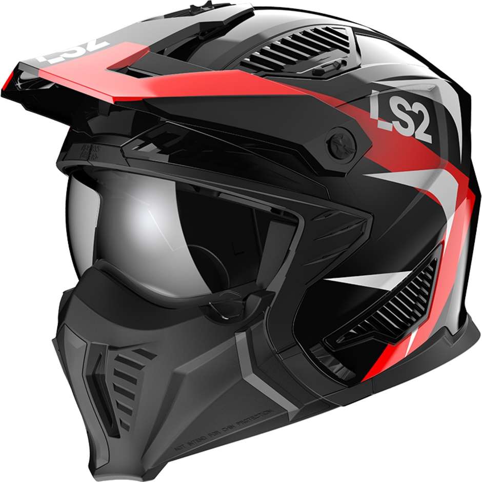 Casque Moto Jet Ls2 OF606 DRIFTER TRIALITY Rouge
