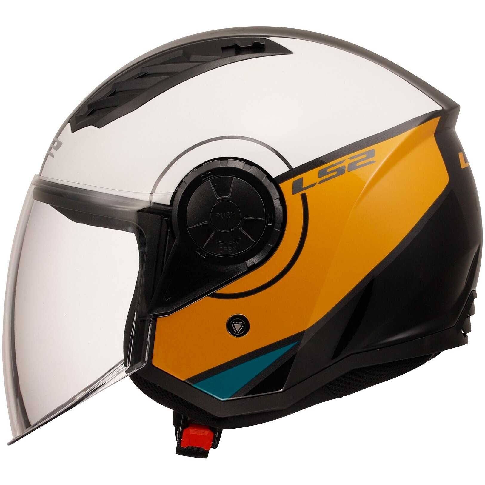 Casque Moto Jet LS2 AIRFLOW UNI - Blanc Perle, Taille XS, écran Anti-rayures, Intérieur Amovible