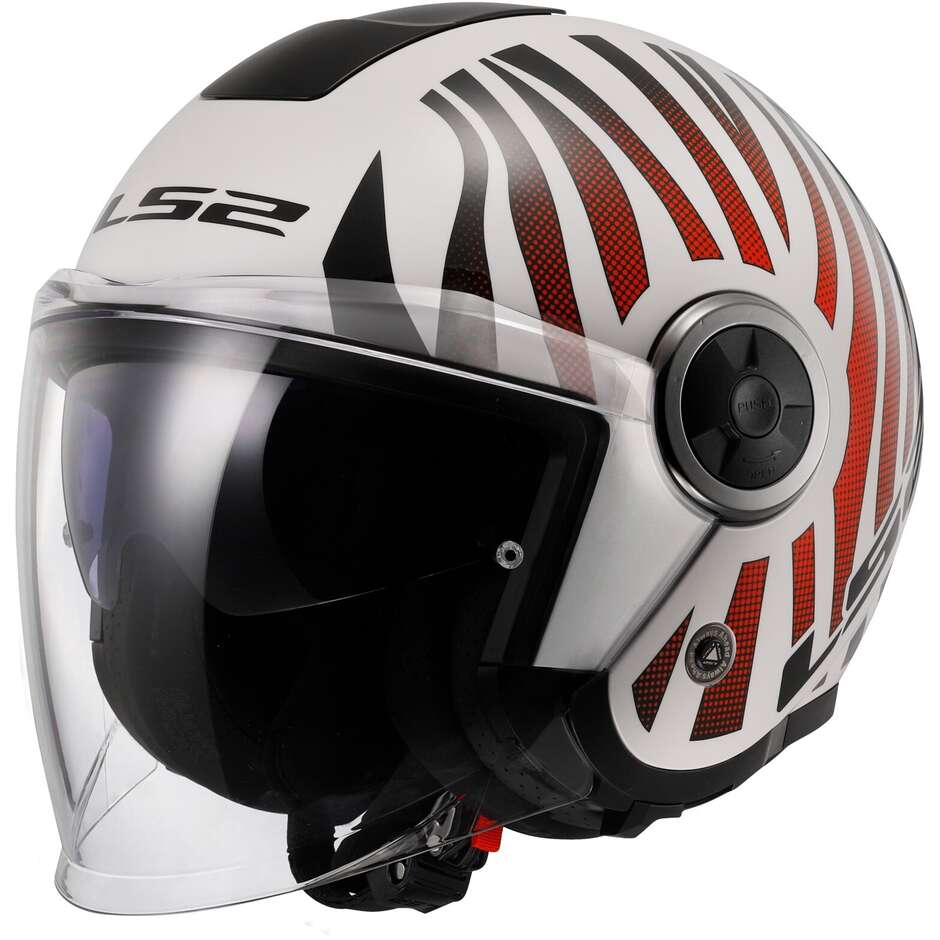 Casque Moto Jet Ls2 OF620 CLASSY COOL Blanc Wineberry