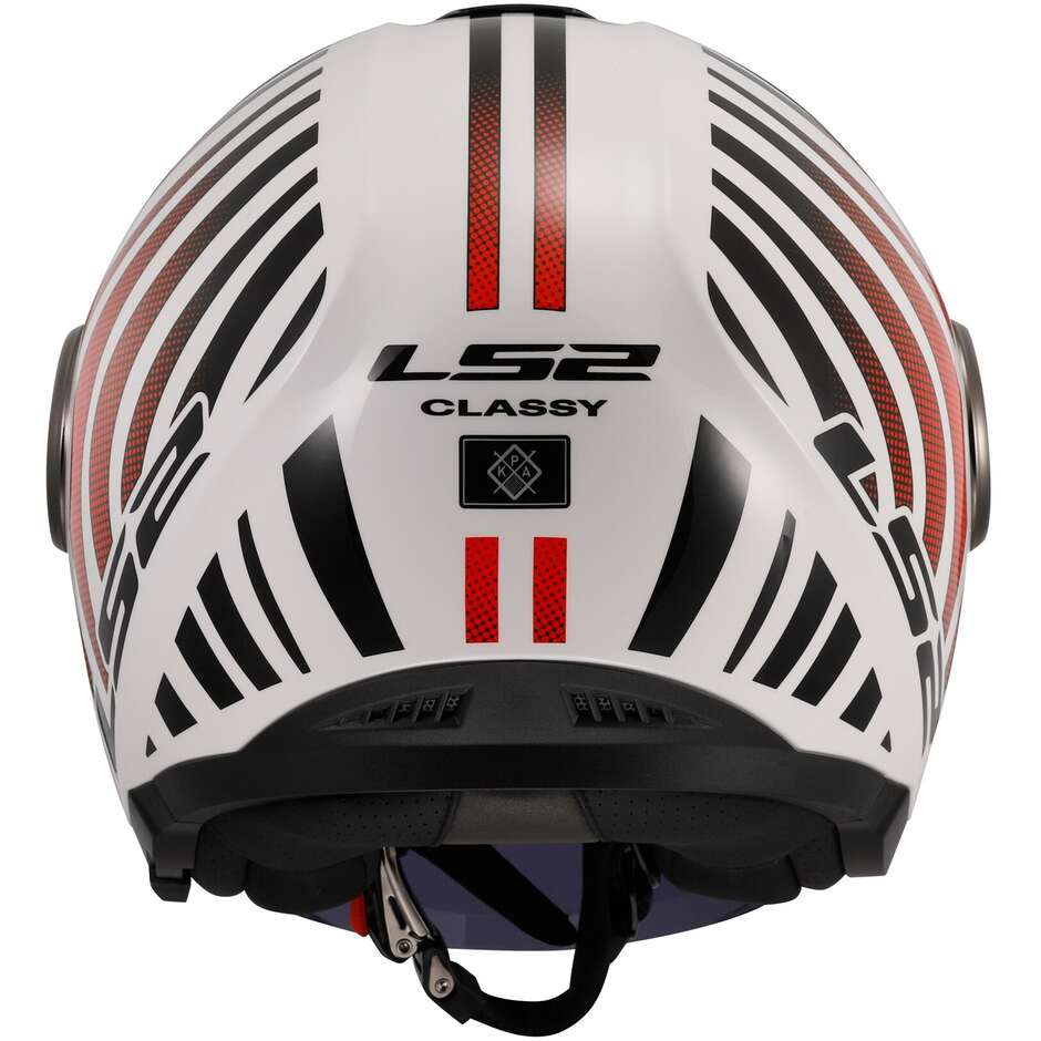 Casque Moto Jet Ls2 OF620 CLASSY COOL Blanc Wineberry