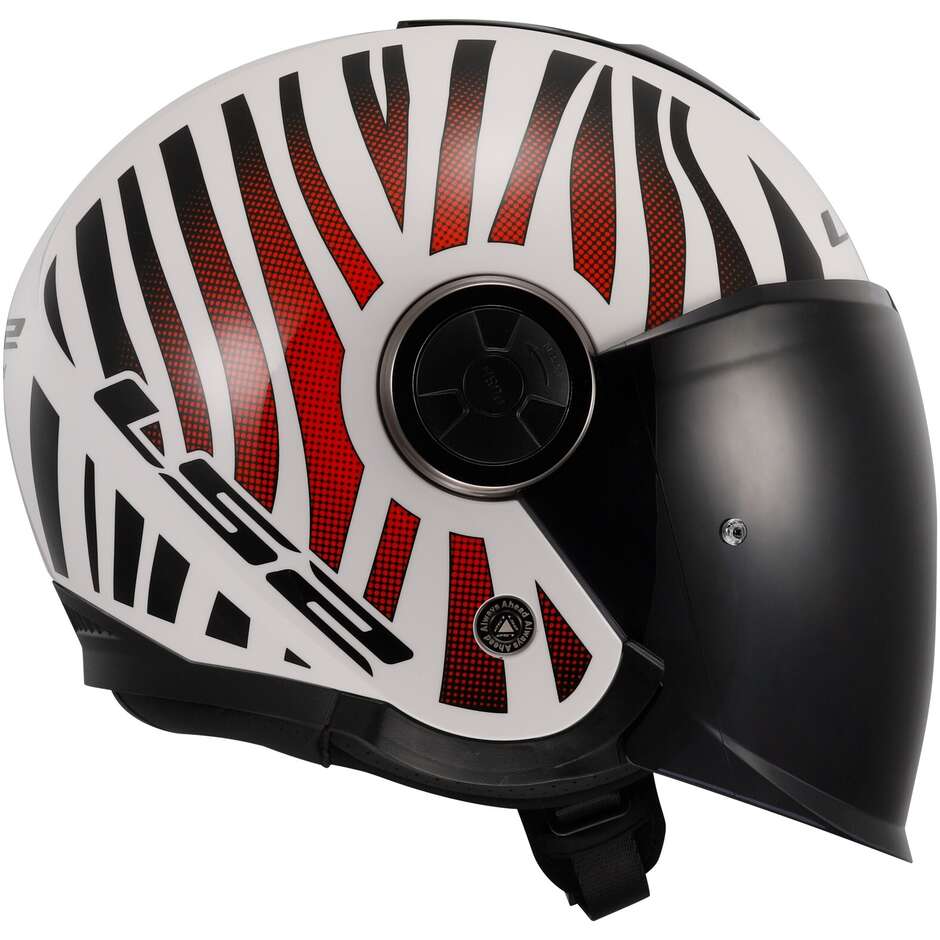 Casque Moto Jet Ls2 OF620 CLASSY COOL Blanc Wineberry