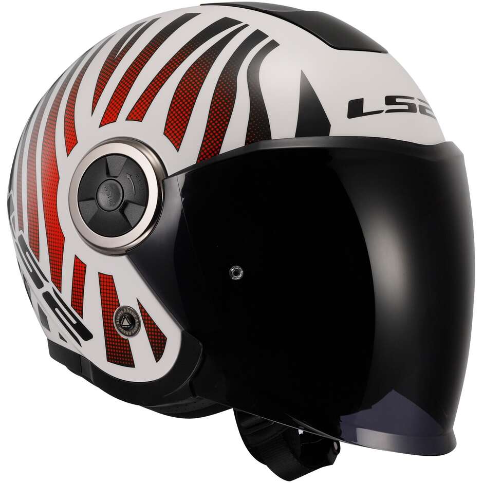 Casque Moto Jet Ls2 OF620 CLASSY COOL Blanc Wineberry