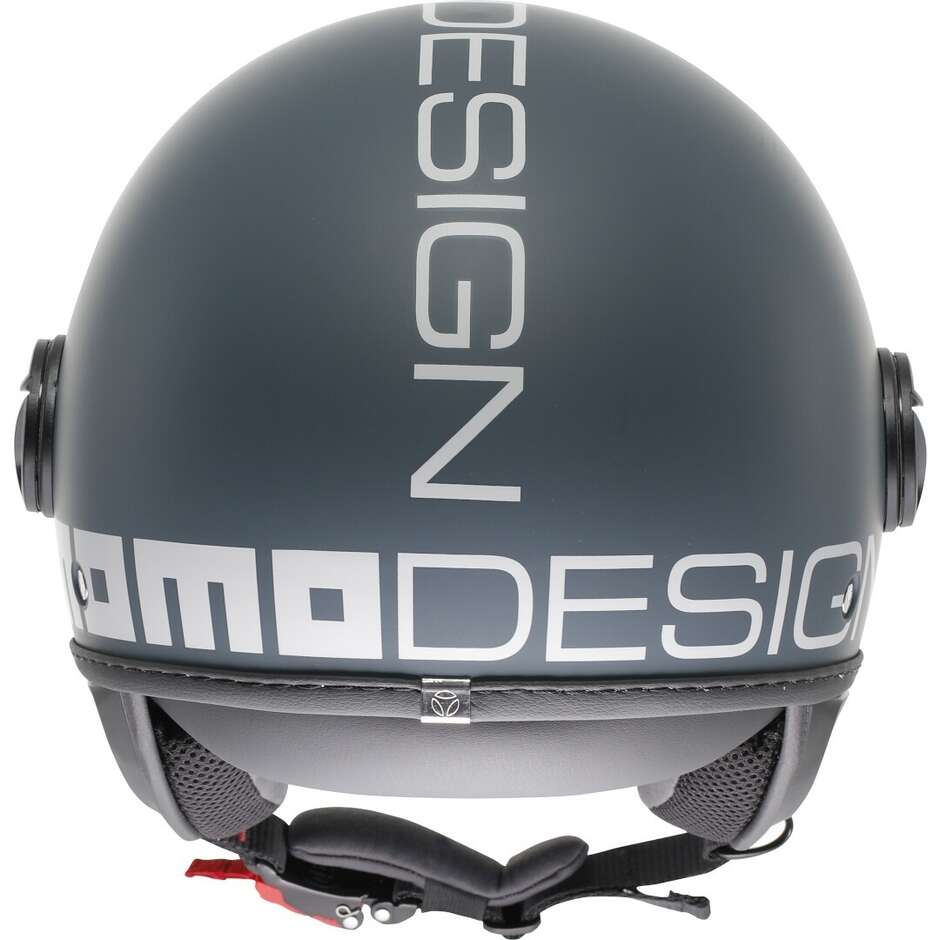 Casque Moto Jet Momo Design FGTR CLASSIC Candy Ottanio Gris Blanc Mat
