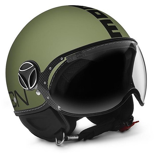 Casque moto Jet Momo Design Figther Classic Military Green