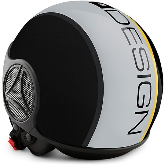 Casque Moto Jet Momo Design Minimomo Anthracite Glossy Black Yellow