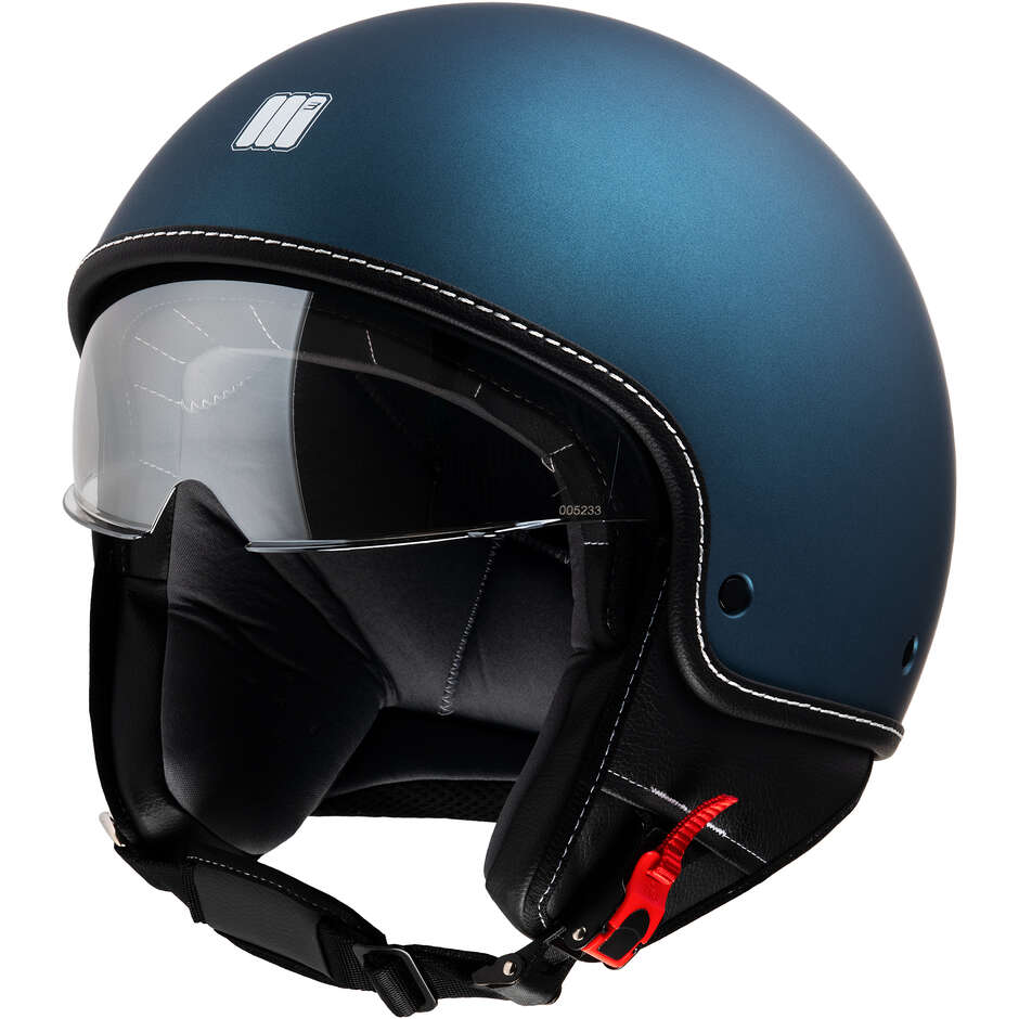 Casque Moto Jet Motocubo 717 BEETLE Bleu Mat (22.06)
