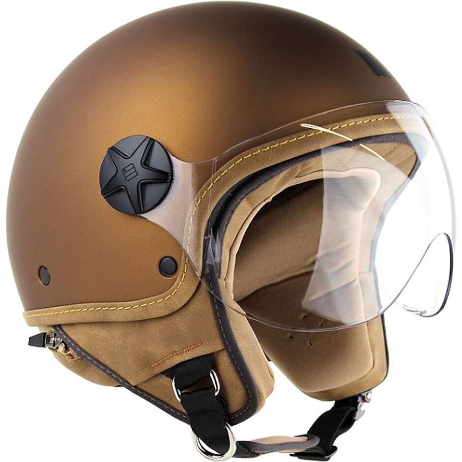 Casque Moto Jet Motocubo 721 ANT Marron