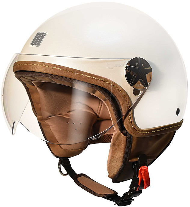 Motorcycle helmet Jet Motocubo Beetle Tobacco With Visor For Sale Online 