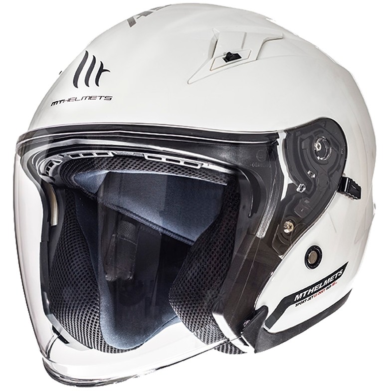Casque moto Jet MT Helmets Avenue SV Solid Glossy White