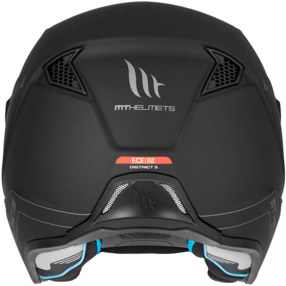 Casque Moto Jet Mt Helmets DISTRICT SV S SOLID A1 Noir Brillant