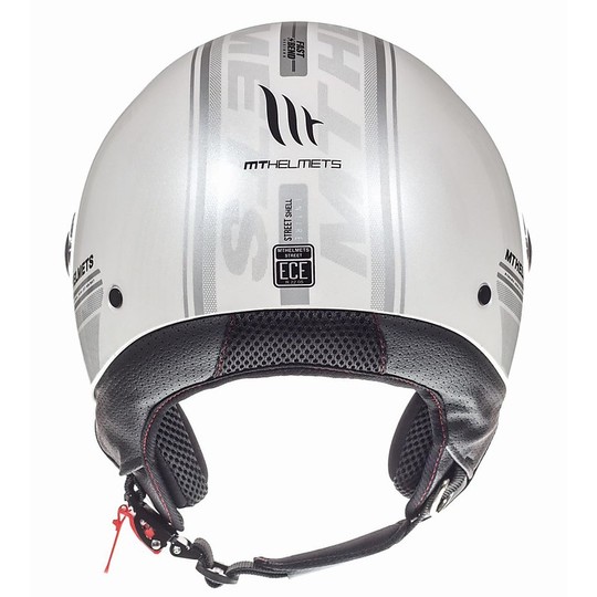 Casque moto Jet MT Helmets STREET Intégral E6 Pearl White