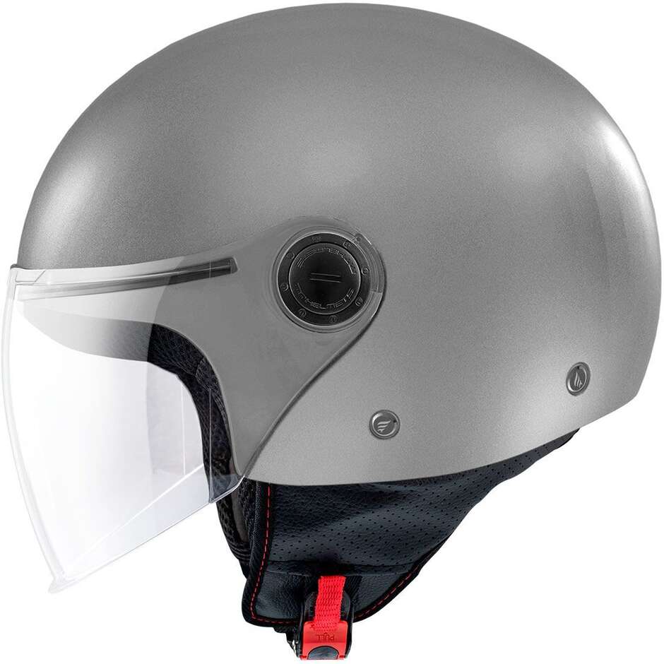 Casque Moto Jet Mt Helmets STREET S Solid A12 Gris Brillant 22.06