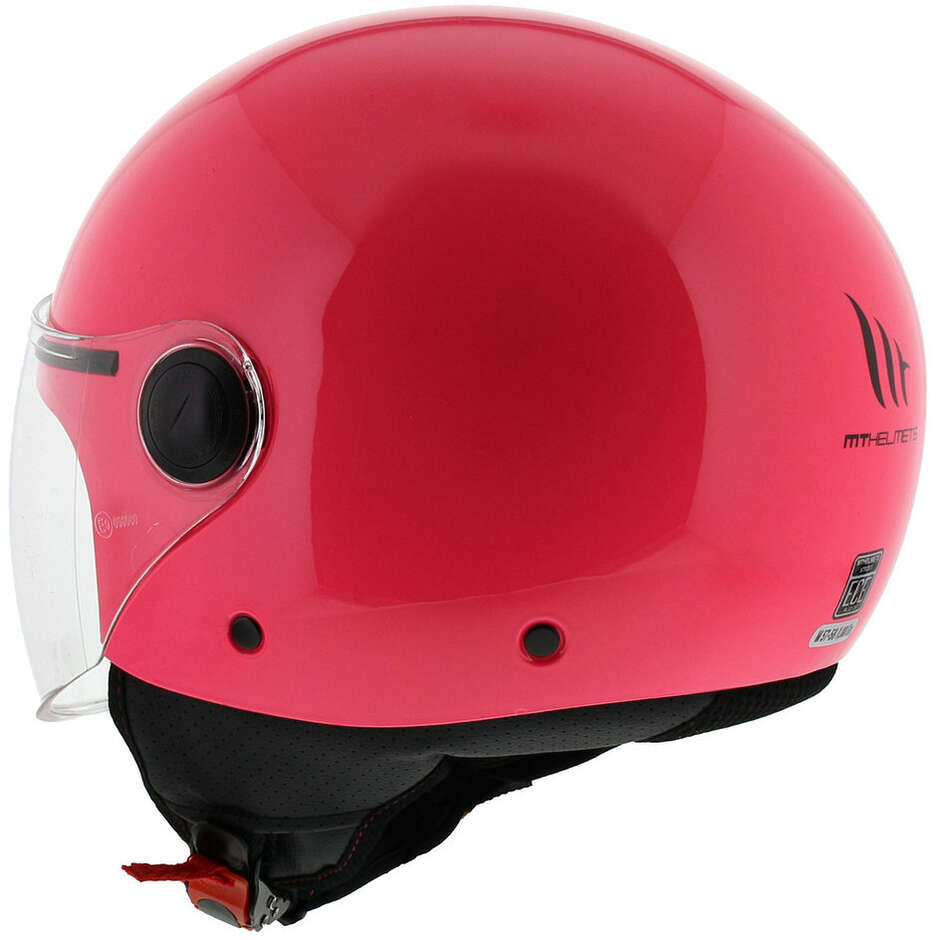 Casque Moto Jet Mt Helmets STREET S Solid A8 Glossy Pink 22.06